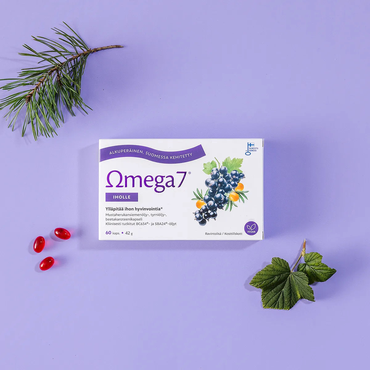 Omega7 Iholle ylläpitää ihon hyvinvointia