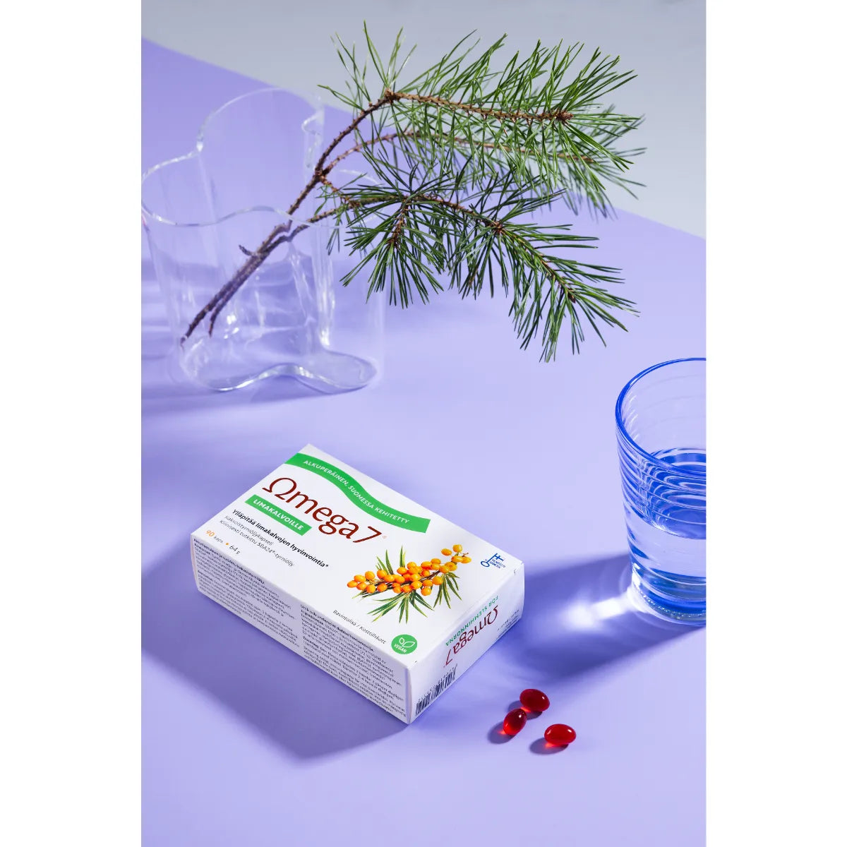 Omega7 Kaksoistyrniöljy 90 kaps limakalvojen kosteutukseen