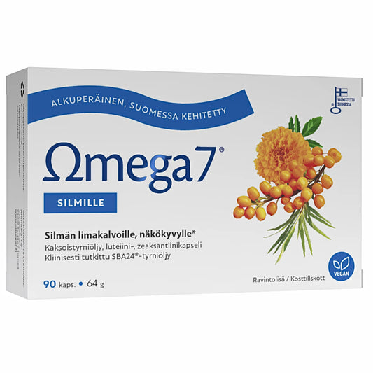 Omega7 Silmille 90 kapselia – Silmien hyvinvointiin