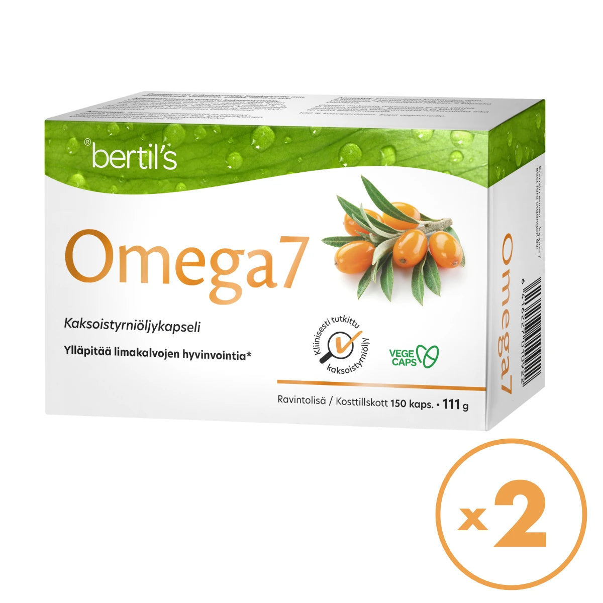 OMEGA7 Kaksoistyrniöljykapseli 2x150 kpl