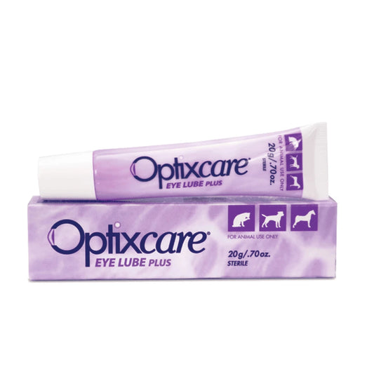 OPTIXCARE Eye Lube Plus silmägeeli eläimille 20 g eläinten silmien kosteutukseen