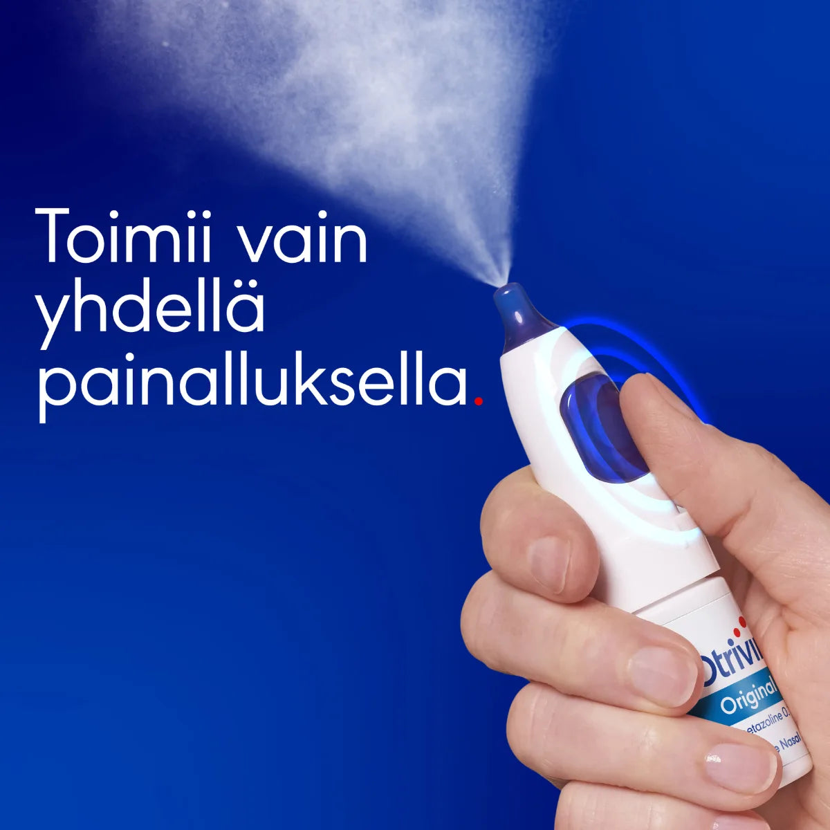 OTRIVIN Menthol Säilytysaineeton nenäsumute, toimii yhdellä painalluksella