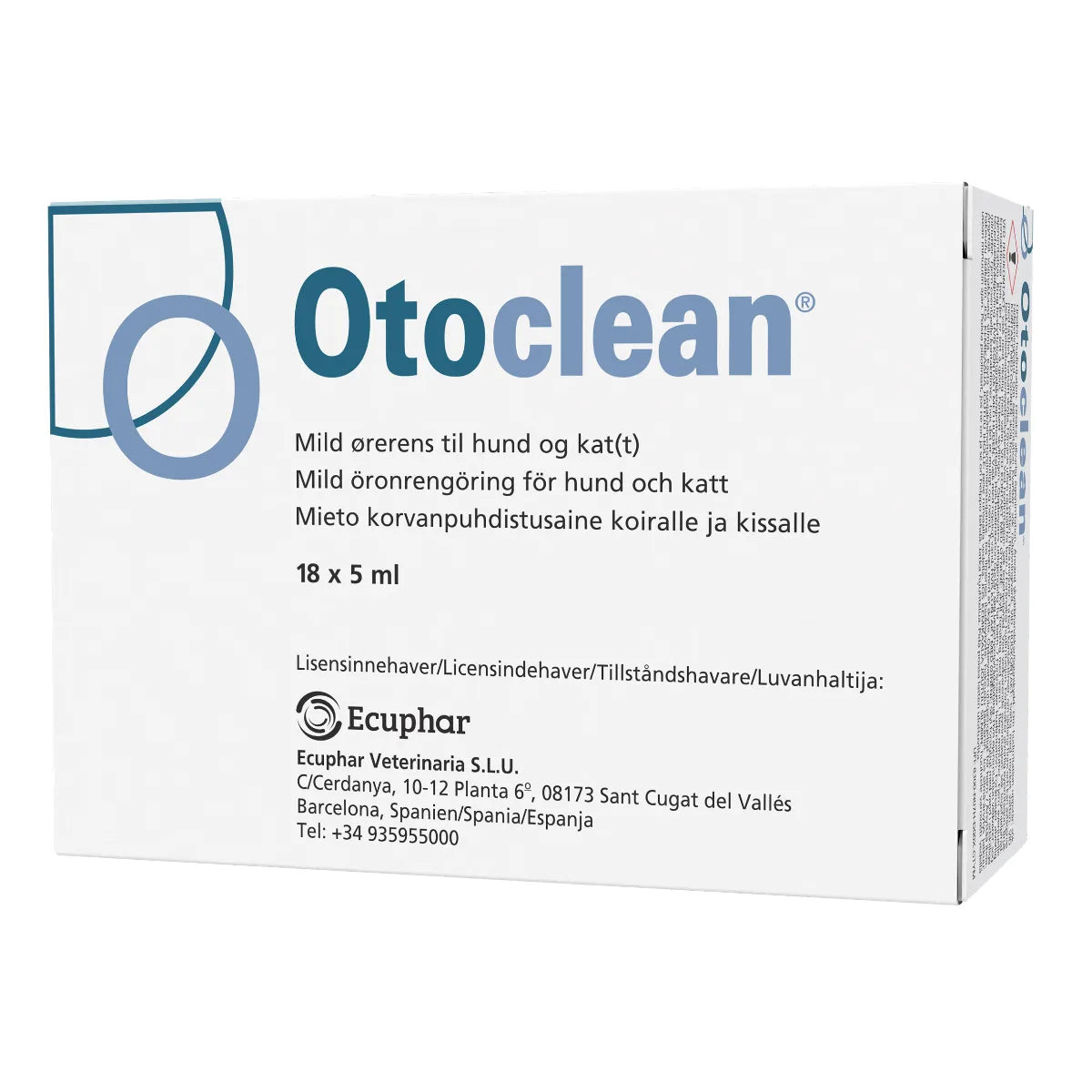 Otoclean Vet korvanpuhdistusaine 18 x 5 ml koirille ja kissoille