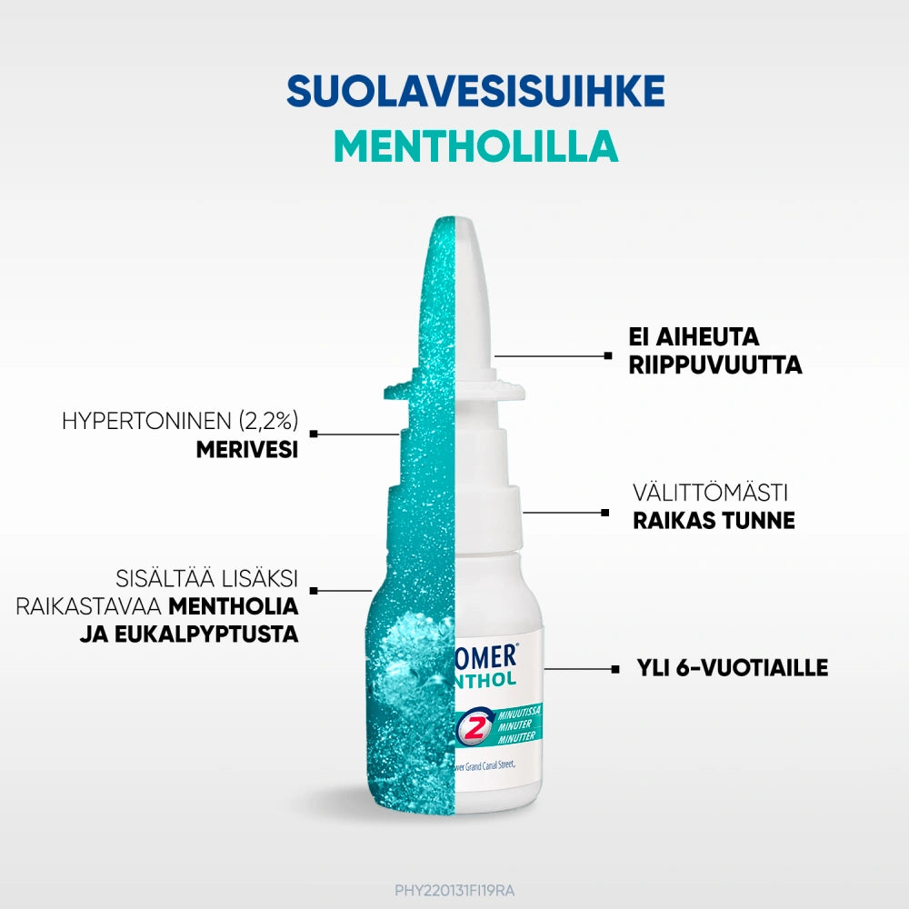 PHYSIOMER Menthol on suolavesisuihke mentholilla