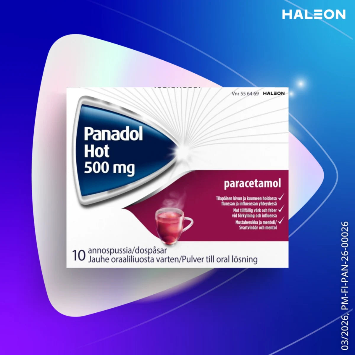PANADOL HOT jauhe oraaliliuosta varten 500 mg annospusseissa