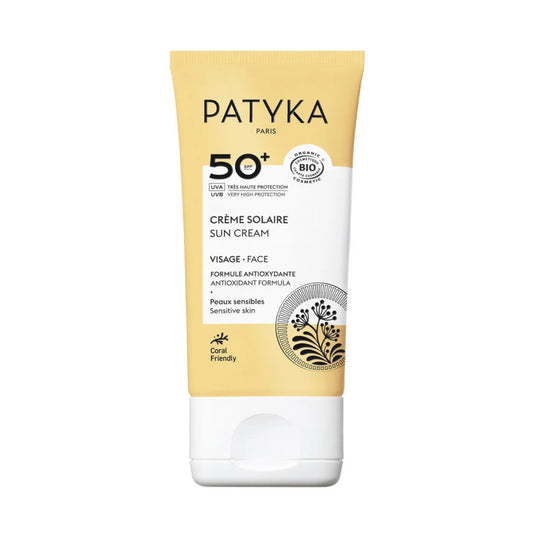 Patyka FACE Sun Cream SPF50 40 ml – luonnollinen kevyt aurinkovoide kasvoille mineraalifilttereillä