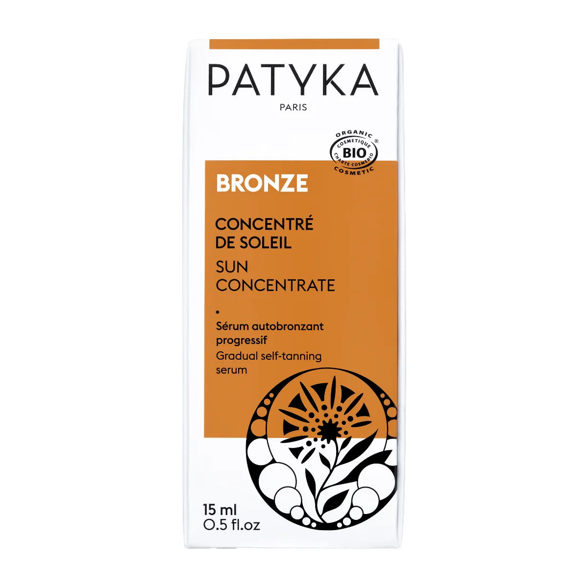 Patyka Sun Concentrate 15 ml – asteittain päivettävä itseruskettava seerumi kasvoille antaa tasaisen rusketuksen