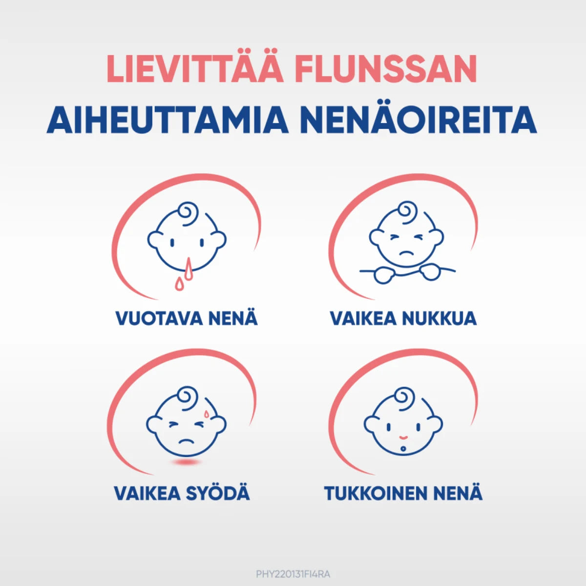 PHYSIOMER Baby Mist nenähuuhde lapsille lievittää flunssan aiheuttamia nenäoireita