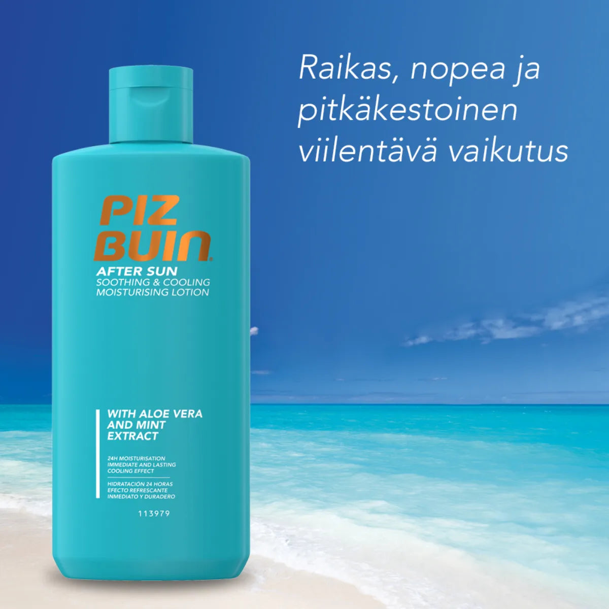 PIZ BUIN After Sun Soothing & Cooling Moisturising Lotion 200 ml pitkäkestoinen viilentävä vaikutus