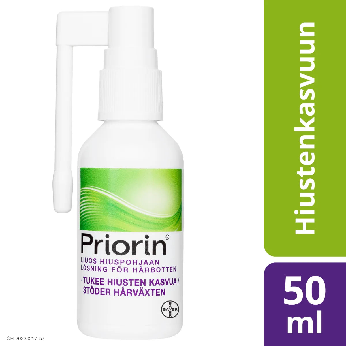 PRIORIN Liuos hiustenkasvuun 50 ml tukee hiustenkasvua