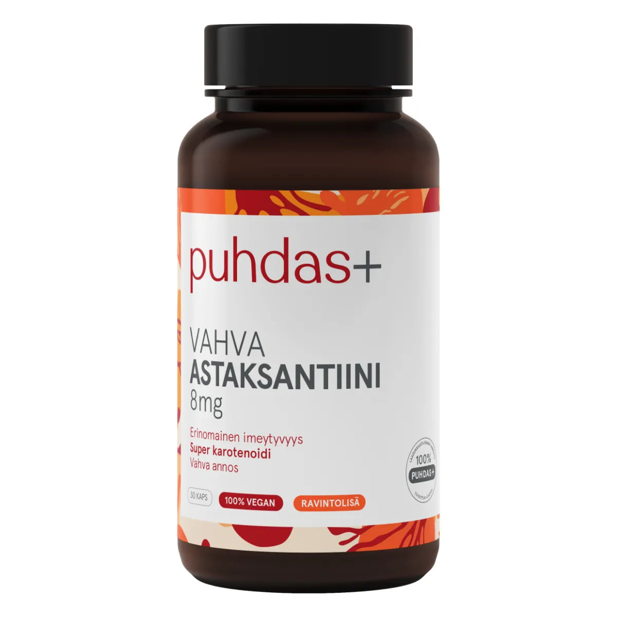 Puhdas+ Astaksantiini 8 mg – Tehokas antioksidantti luonnosta