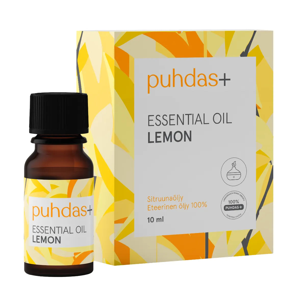 PUHDAS+ 100 % Essential oil lemon eteerinen sitruunaöljy 10 ml