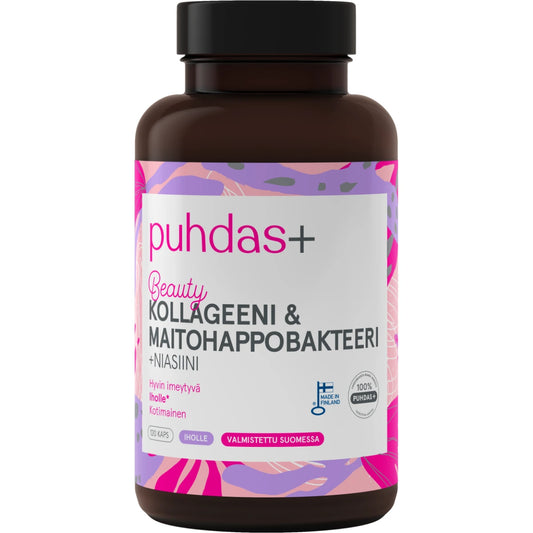 Puhdas+ Kollageeni & Maitohappobakteeri 120 kaps