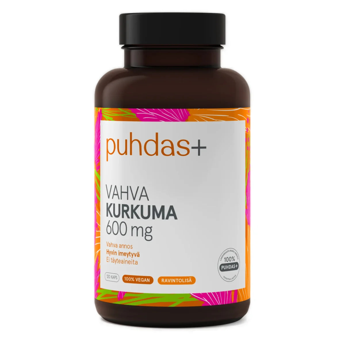 Puhdas+ Vahva Kurkuma 600 mg 120 vegekaps