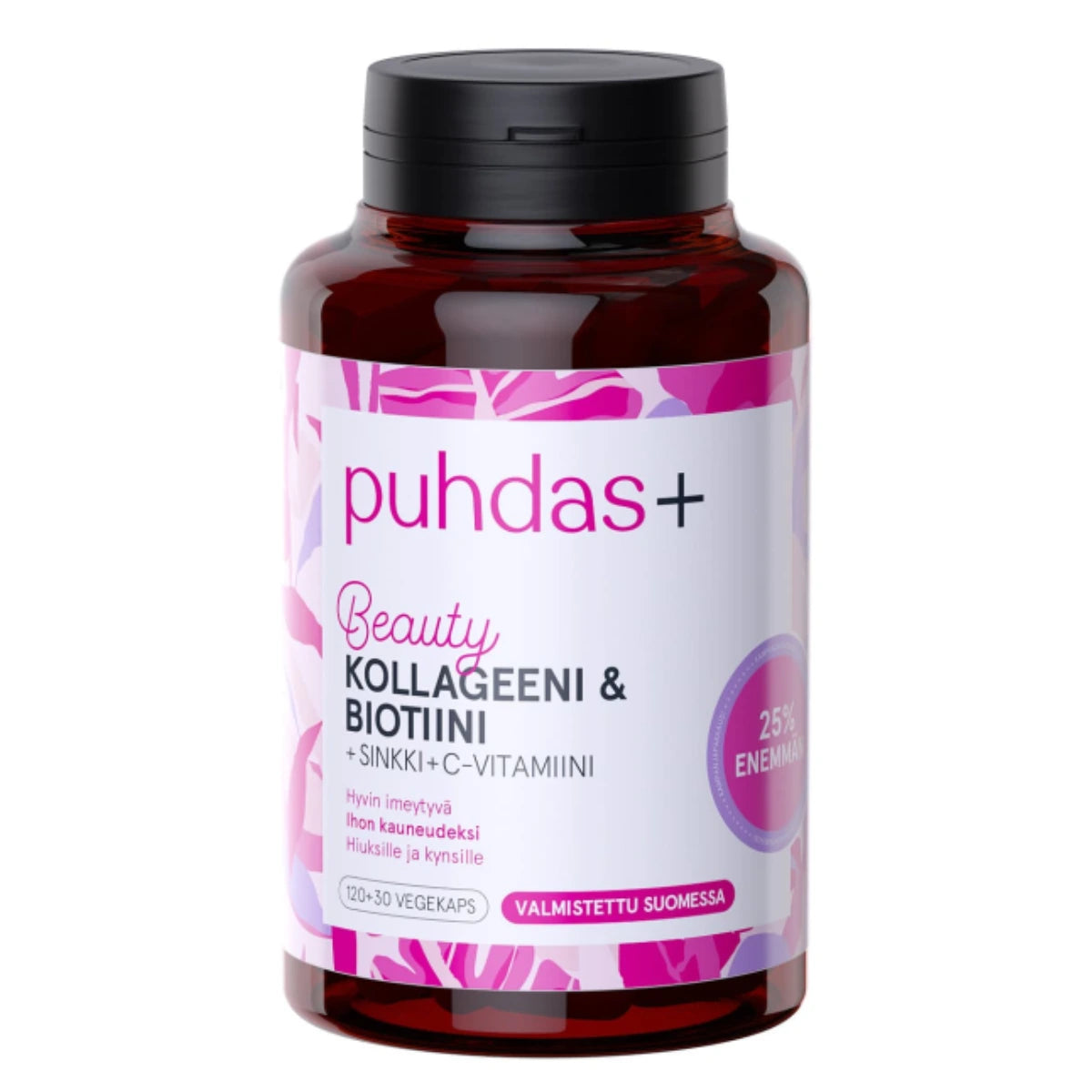 PUHDAS+ Beauty kollageeni & biotiini kapseli 150 kpl