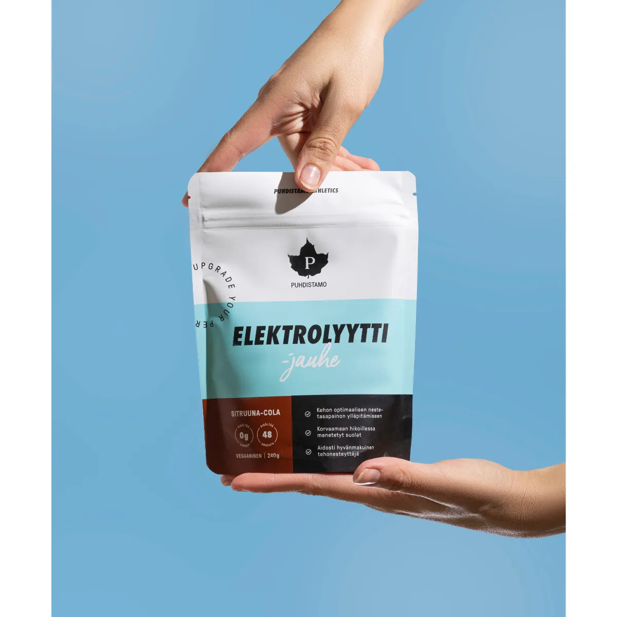 Puhdistamo Athletics Elektrolyyttijauhe Sitruuna-Cola 240 g nesteytykseen