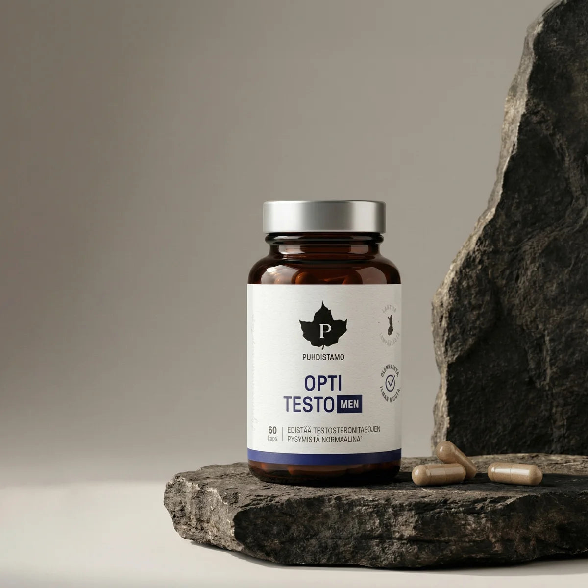 Puhdistamo OptiTesto Men 60 kaps – sinkkiä, C-vitamiinia ja B6-vitamiinia