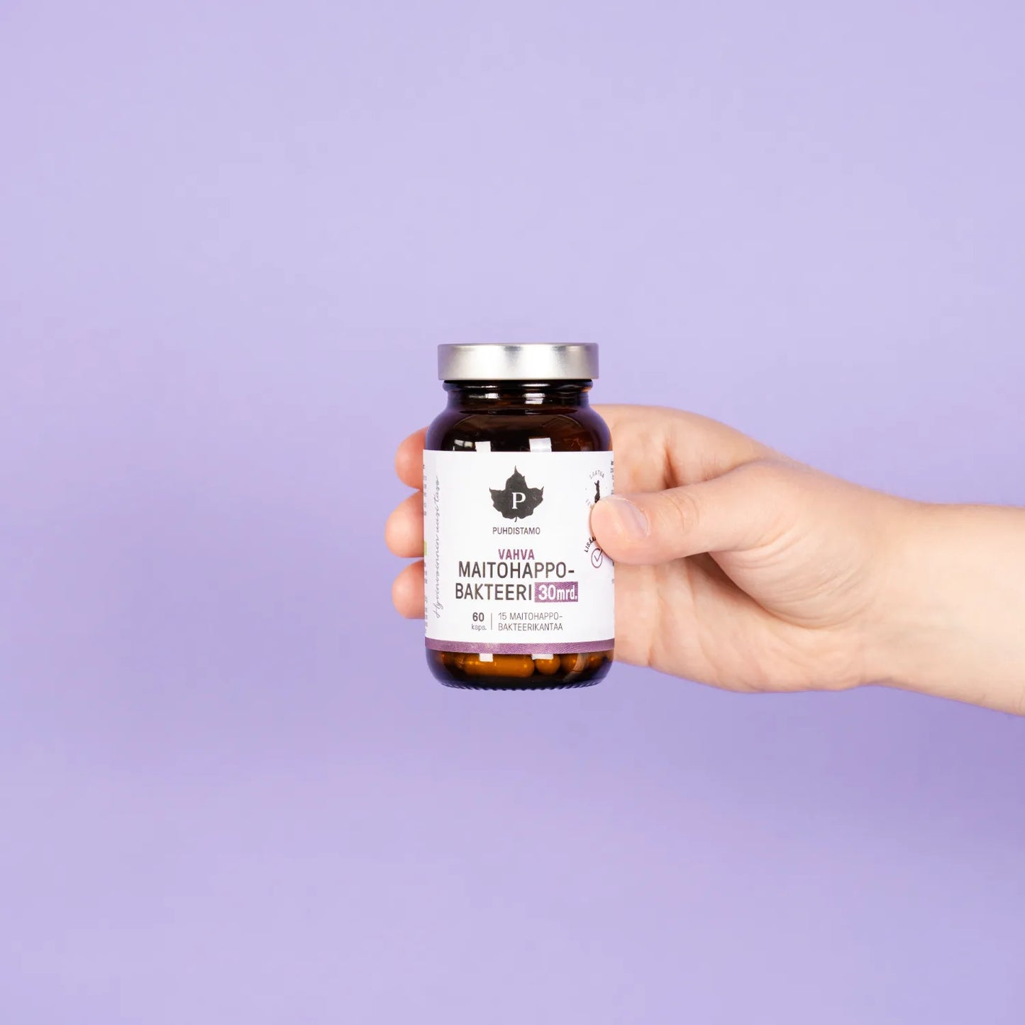 Puhdistamo Vahva Maitohappobakteeri 30 mrd. vahva maitohappobakteerivalmiste, jossa 15 eri bakteerikantaa