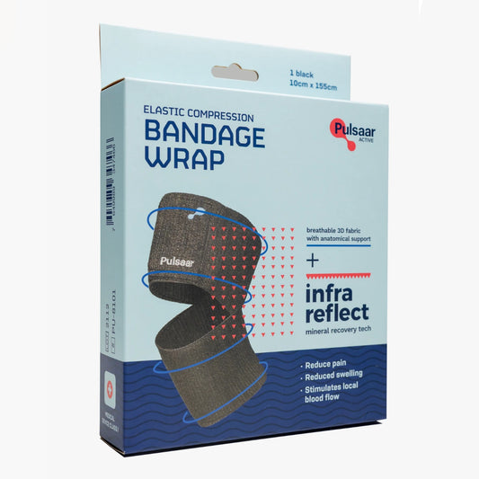 Pulsaar Active elastinen kompressiotuki musta 1 kpl
