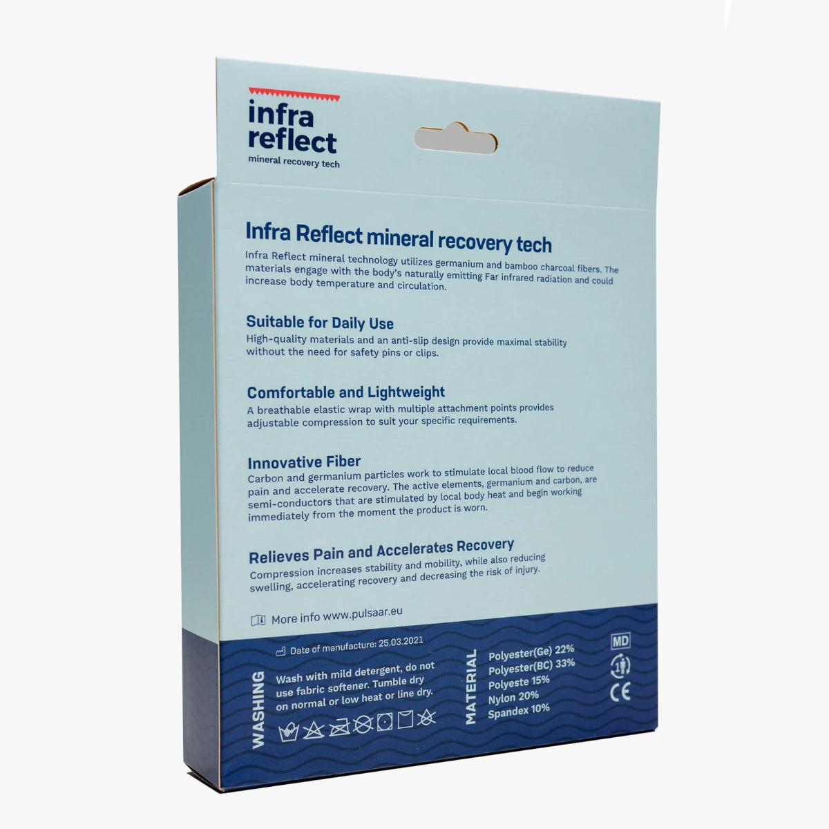 Pulsaar Active elastinen kompressiotuki musta, yhden koon