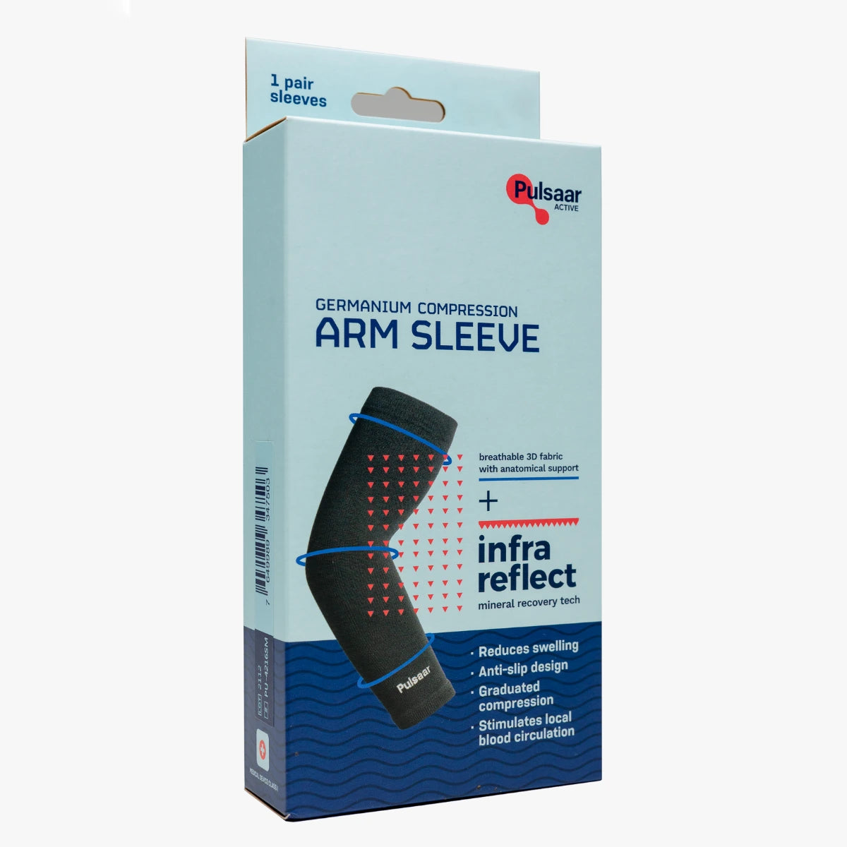 Pulsaar Active kompressiotuki käsivarteen / kyynärpäähän, musta