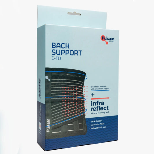 Pulsaar Active selkätuki C-Fit musta L 1 kpl
