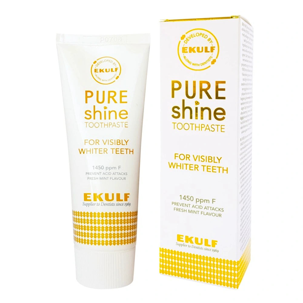 PURE Shine valkaiseva hammastahna 75 ml näkyvästi valkeammat hampaat