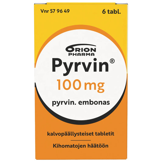 PYRVIN 100 mg tabletti, kalvopäällysteinen