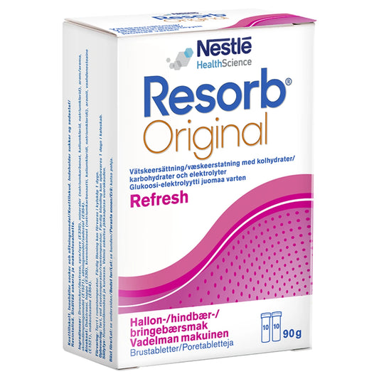 RESORB Original vadelma glukoosi-elektrolyytti poretabletti 2x10 kpl