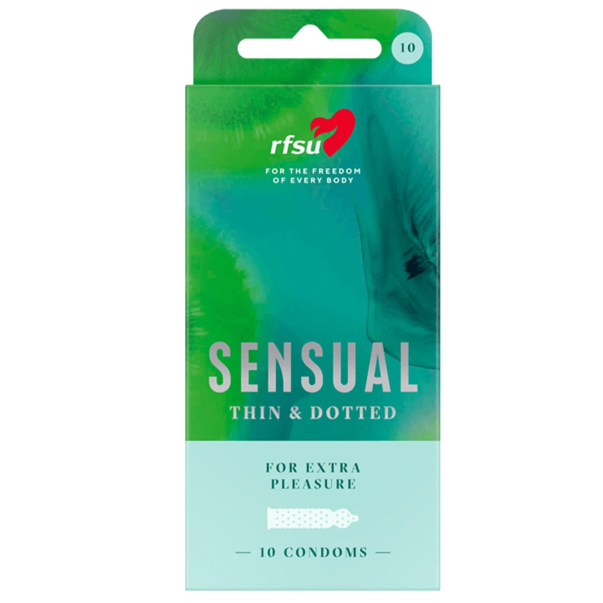 RFSU Sensual ohut juomukondomi 10 kpl – Thin & Dotted