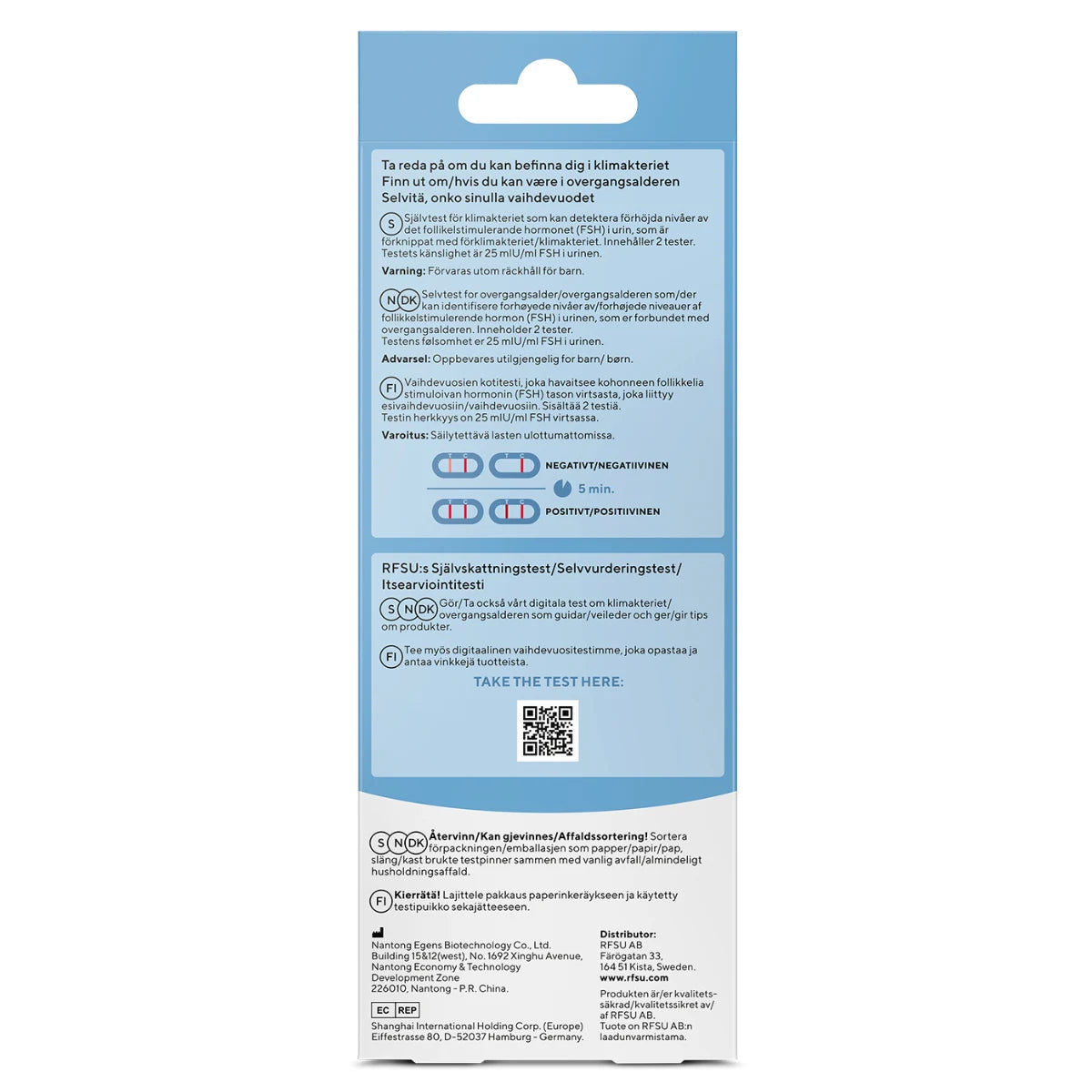 RFSU Vaihdevuositesti kotona tehtävään testaukseen