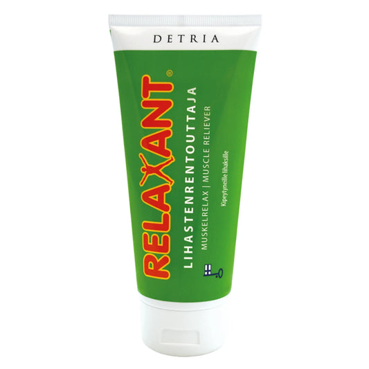 Relaxant Lihastenrentouttaja 200 ml rasituksesta kipeytyneiden niskojen, hartioiden ja lihasten hierontaan