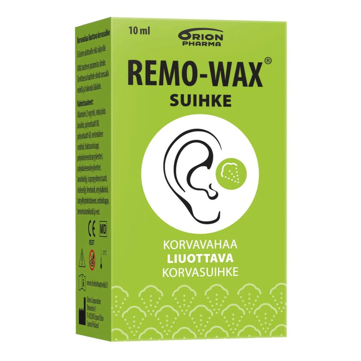 REMO-WAX korvasuihke 10 ml korvavahatulpan poistoon