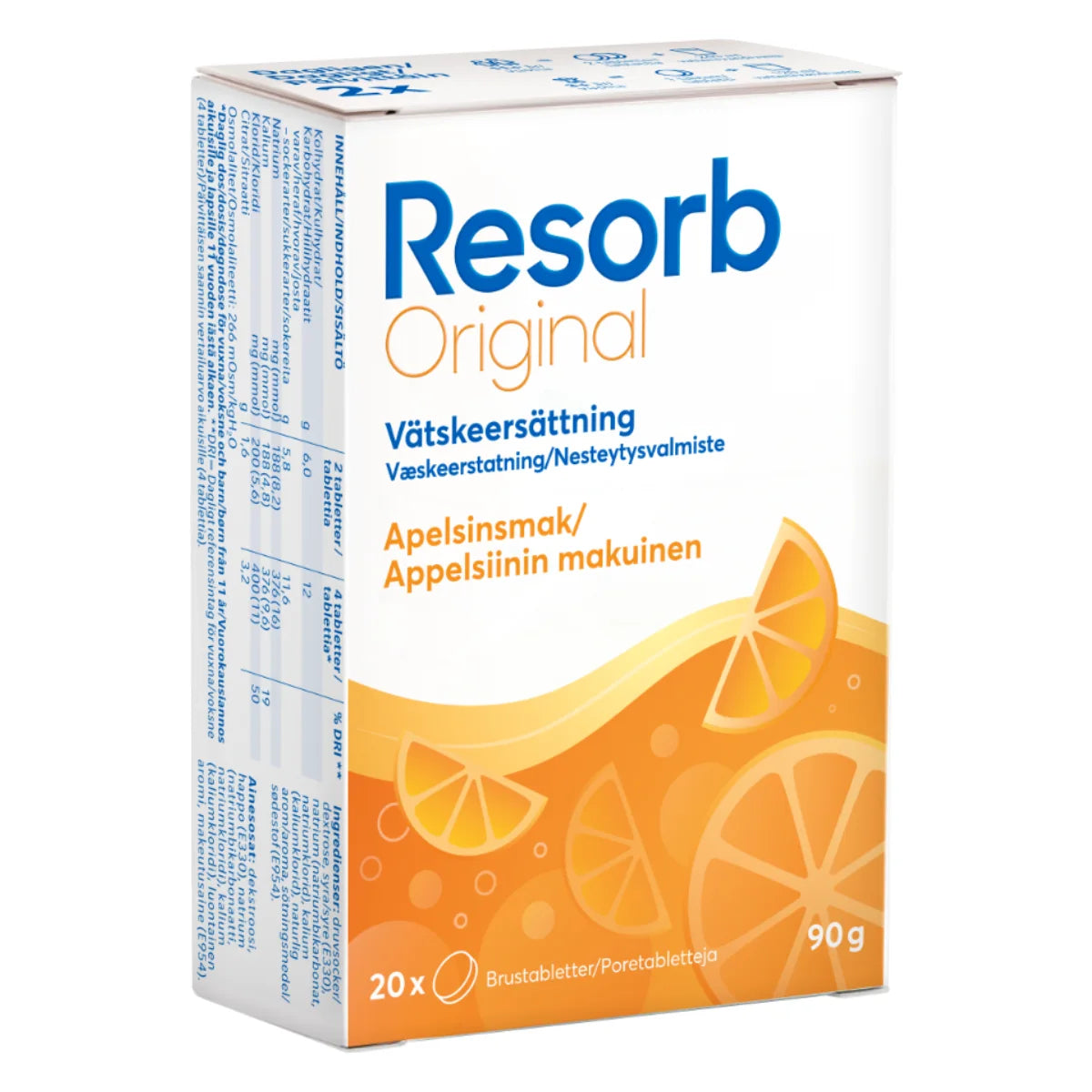 Resorb Original appelsiini glukoosi-elektrolyytti poretabletti 2x10 kpl