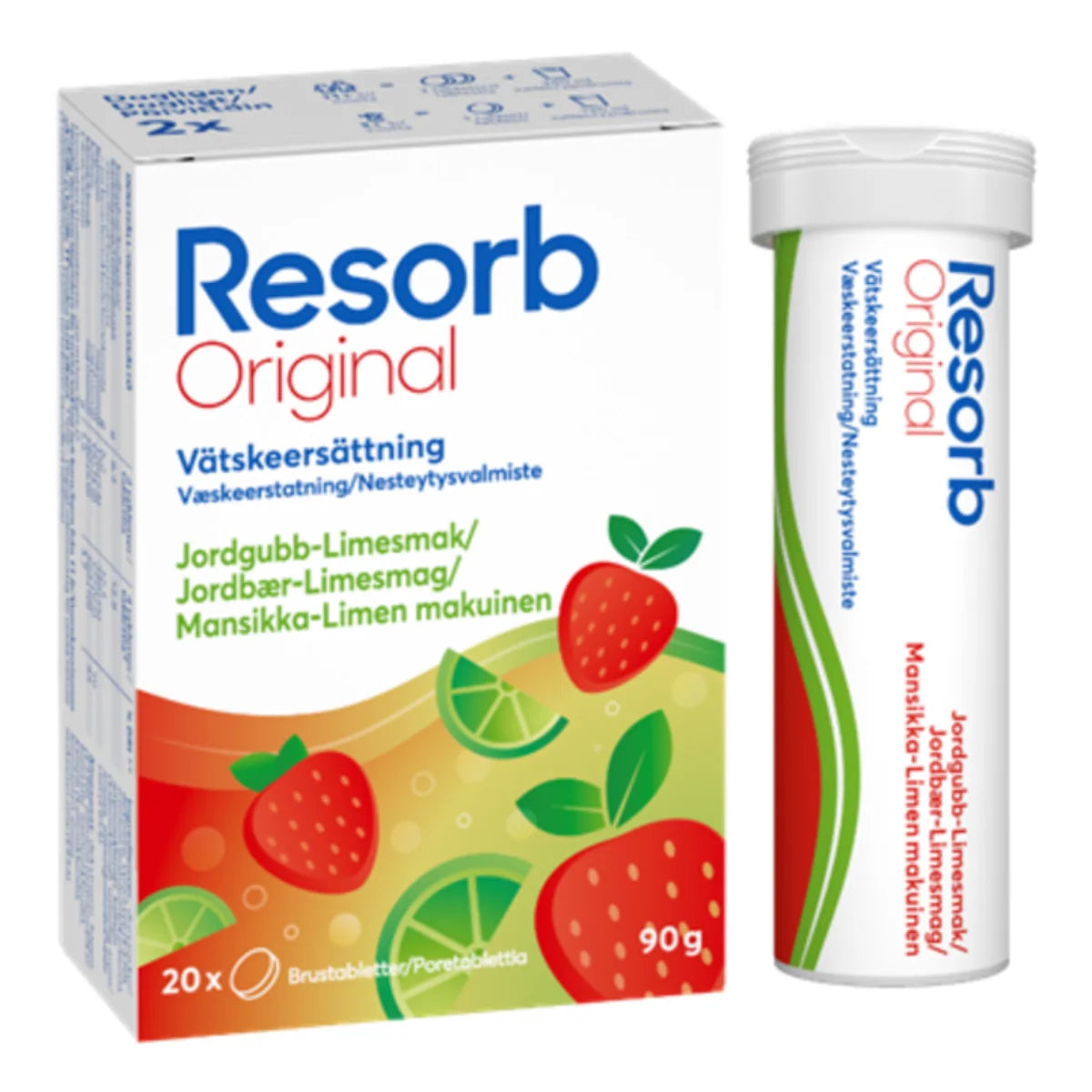 Resorb Original Mansikka-Lime 2x10 tabl