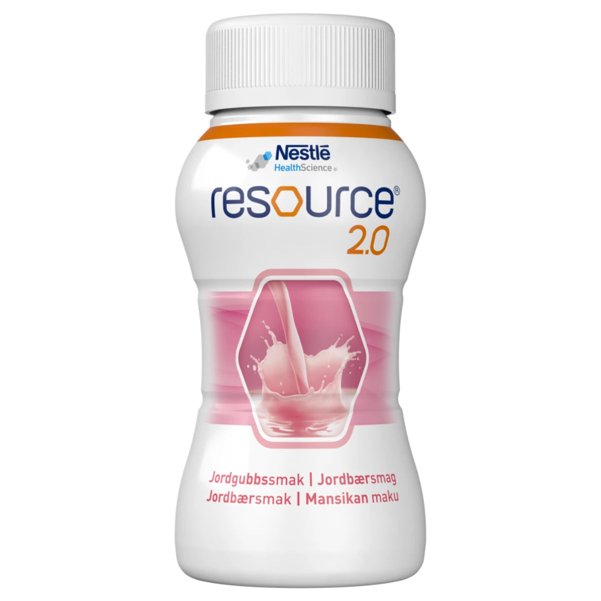 RESOURCE 2.0 Mansikka 4x200 ml ravitsemuksellisesti täysipainoinen ravintojuoma