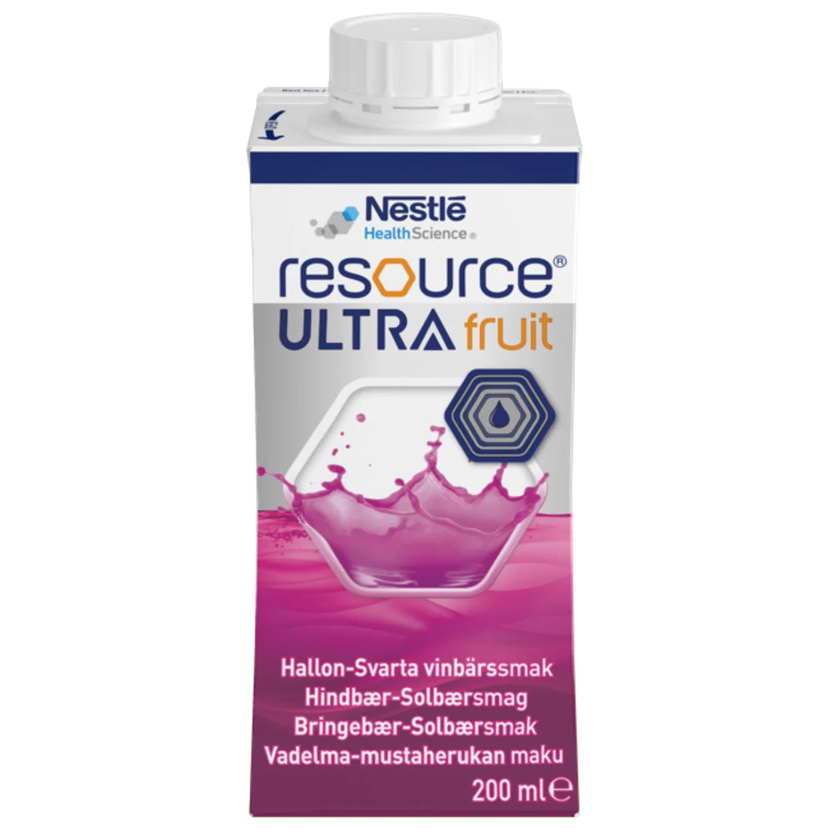 RESOURCE Ultra Fruit Vadelma-Mustaherukka 4x200 ml