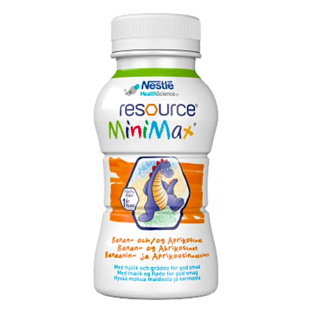 RESOURCE MiniMax banaani-aprikoosi täydennysravintojuoma lapsille 2x200 ml