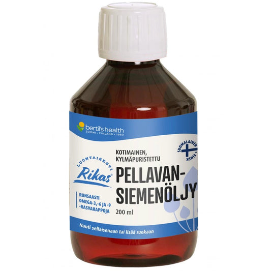 RIKAS Pellavansiemenöljy 200 ml