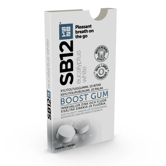SB12 Boost Eucalyptus White purukumi 10 kpl – Raikas hengitys missä ja milloin vain