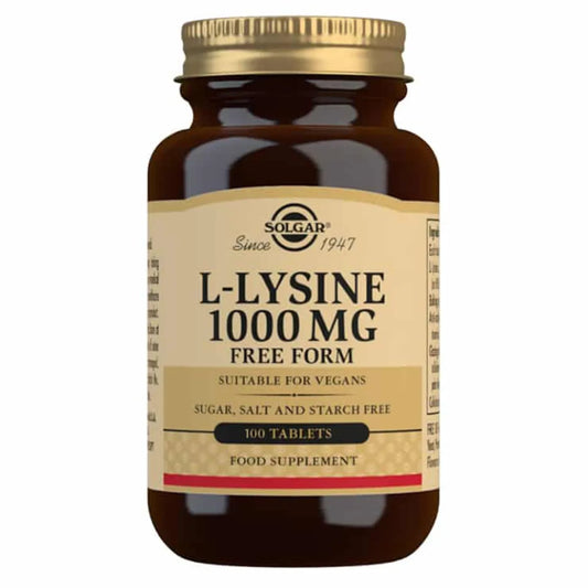 SOLGAR L-Lysiini 1000 mg tabletti 100 kpl aminohappovalmiste