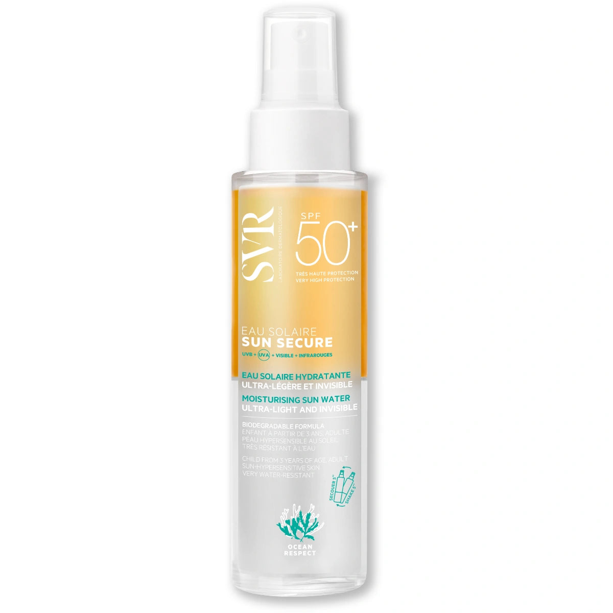 SVR Sun Secure aurinkosuojavesi SPF50+ 100 ml