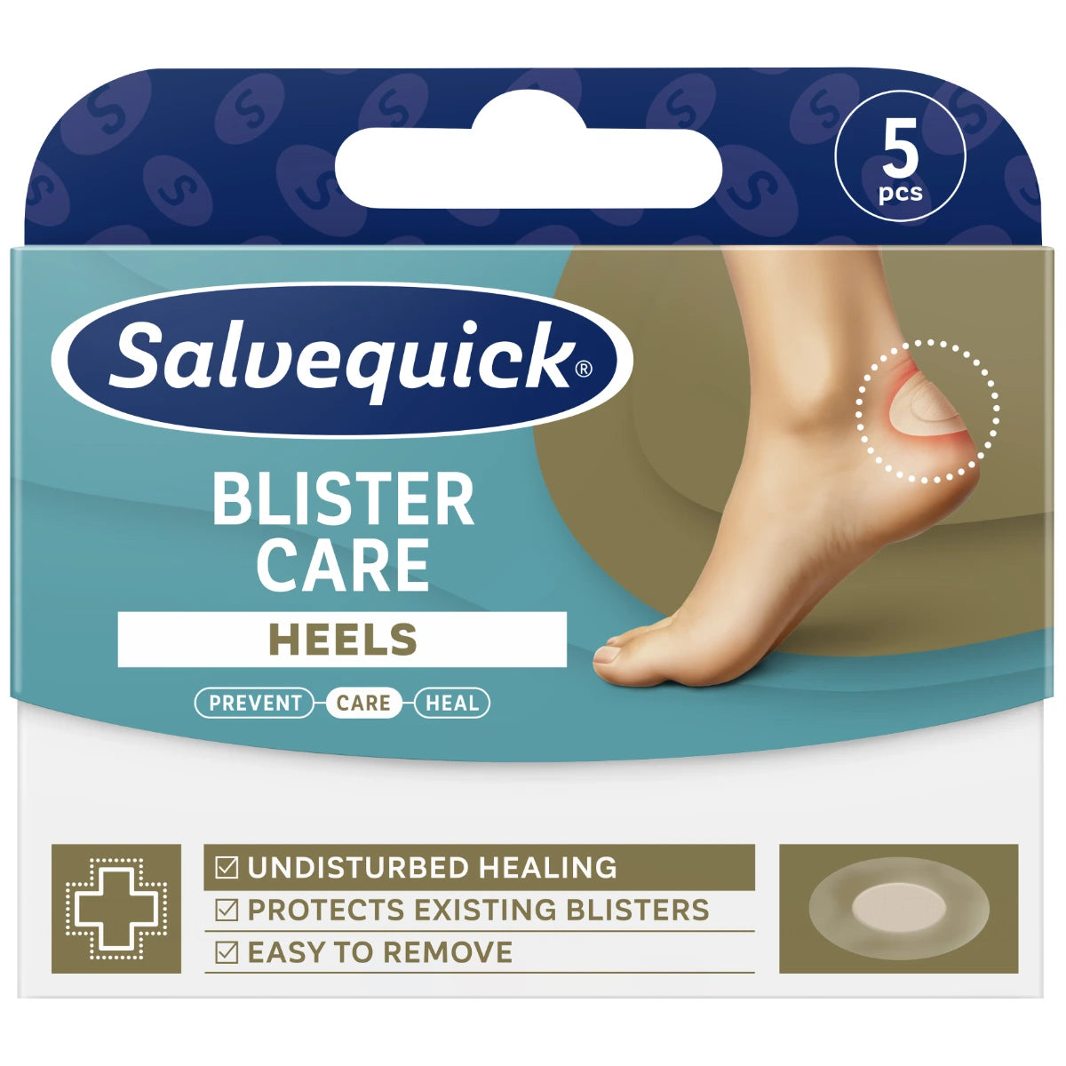 Salvequick Blister Care Heels rakkolaastari 5 kpl
