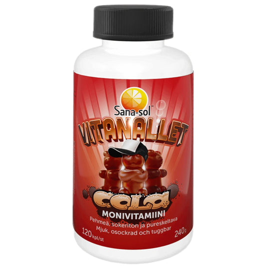 SANA-SOL Vitanallet Cola pureskeltava monivitamiinivalmiste 120 kp