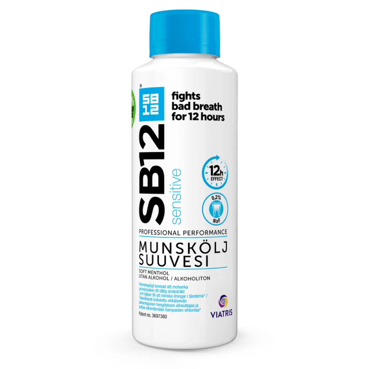 SB12 Sensitive suuvesi 500 ml alkoholiton herkän ihon suuvesi pahanhajuista hengitystä ehkäisemään