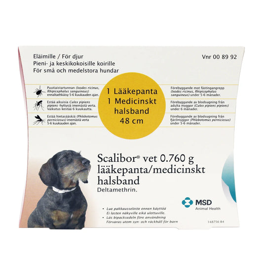 SCALIBOR VET 0,76 g panta 48 cm lääkepanta puutiaistartunnan ennaltaehkäisyyn