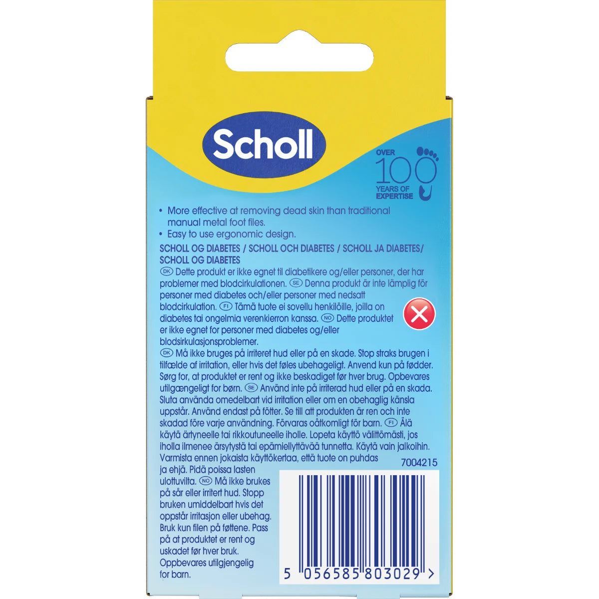 Scholl Nanoraspi 1 kpl pakkaus takaa, ei sovellu diabeetikoille