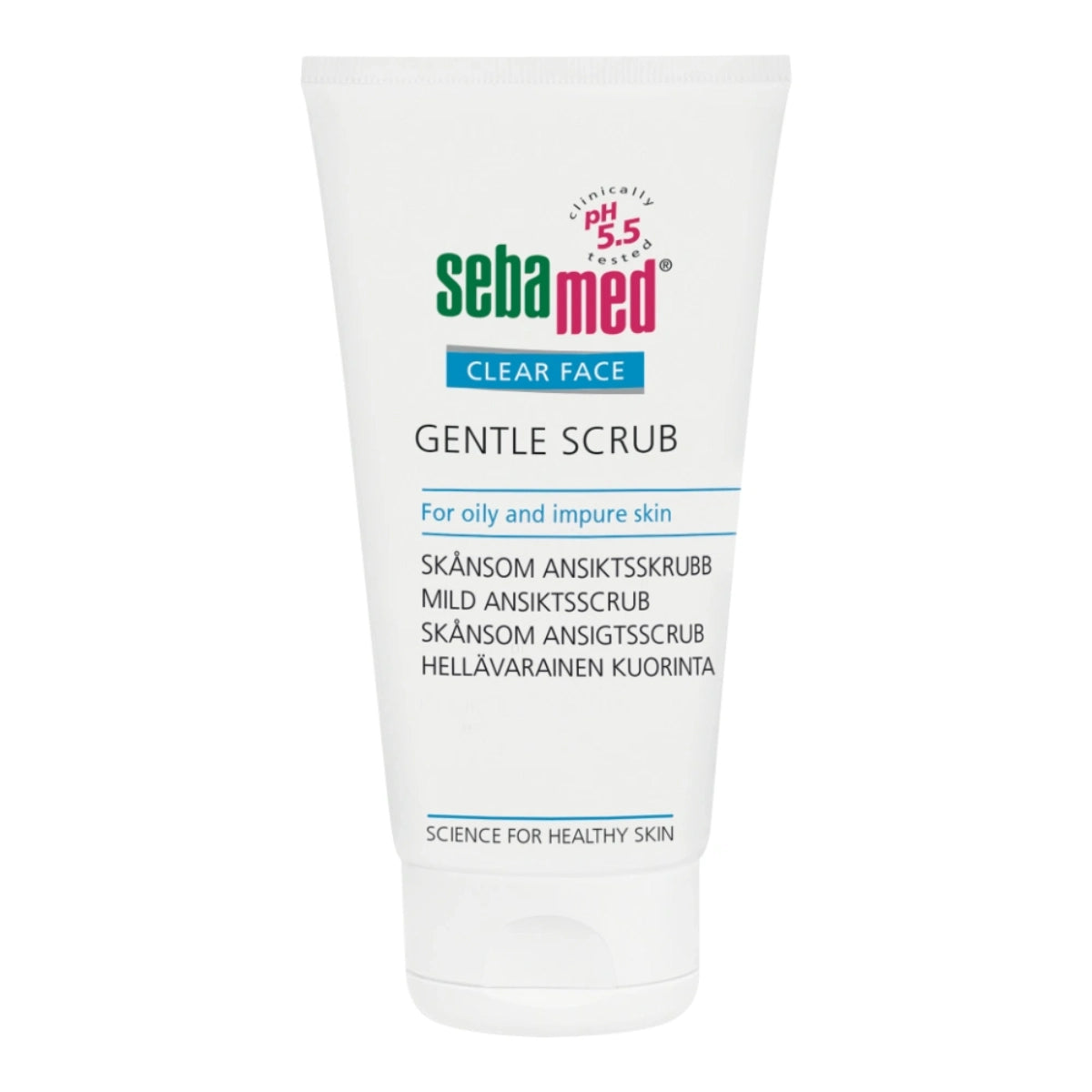 SEBAMED Clear Face Gentle Scrub kasvokuorinta epäpuhtaalle iholle 150 ml