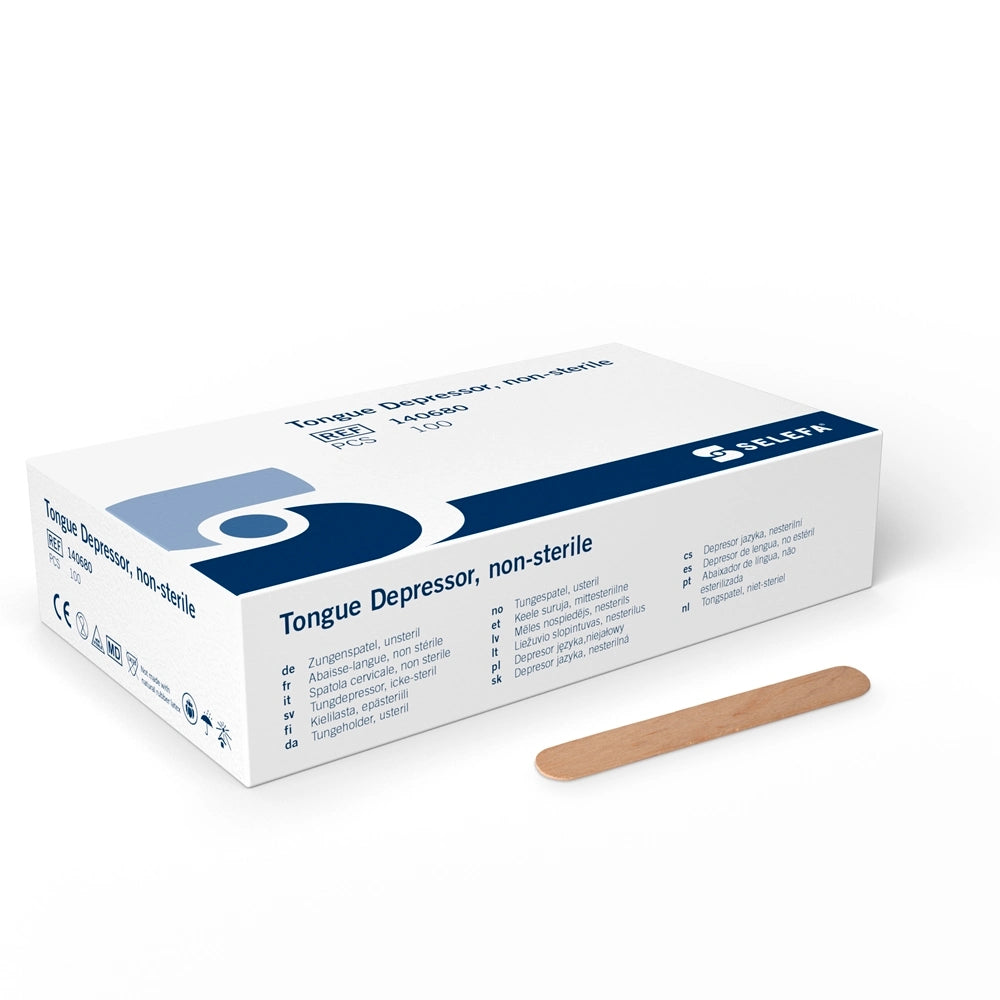 SELEFA Tongue Depressor puulastain 15 cm 100 kpl