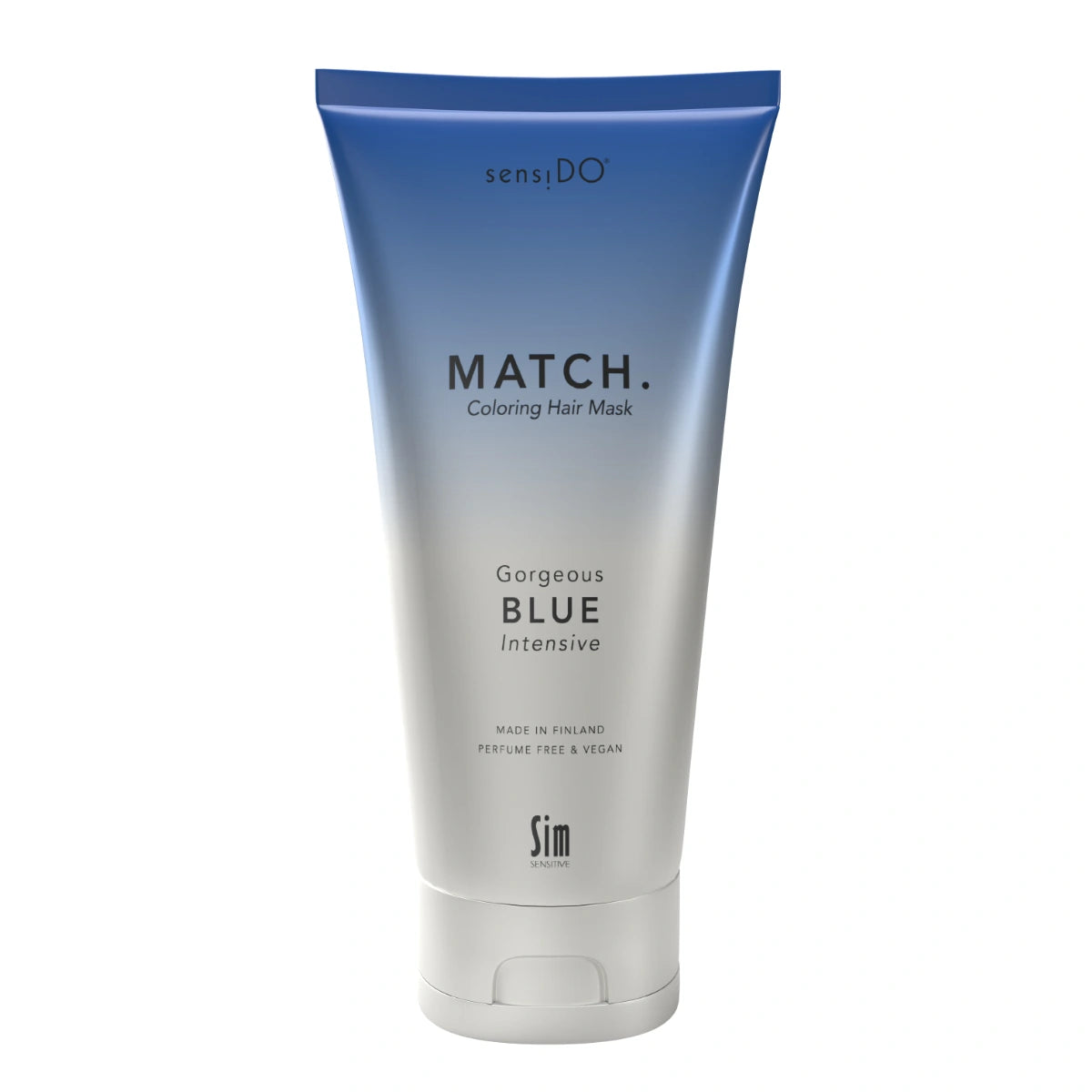 SensiDO Match Gorgeous Blue (Intensive) 200 ml hiusnaamio, joka luo intensiivisen sinisen shokkivärin hiuksiin